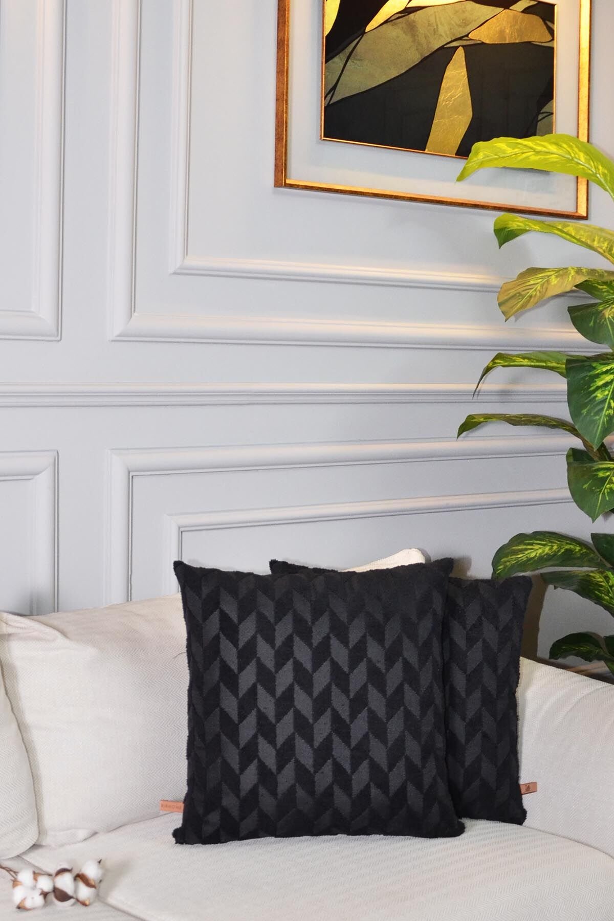 Aida Jakar Özel Tasarım 2'li Dekoratif Kırlent Kılıfı 43x43 cm