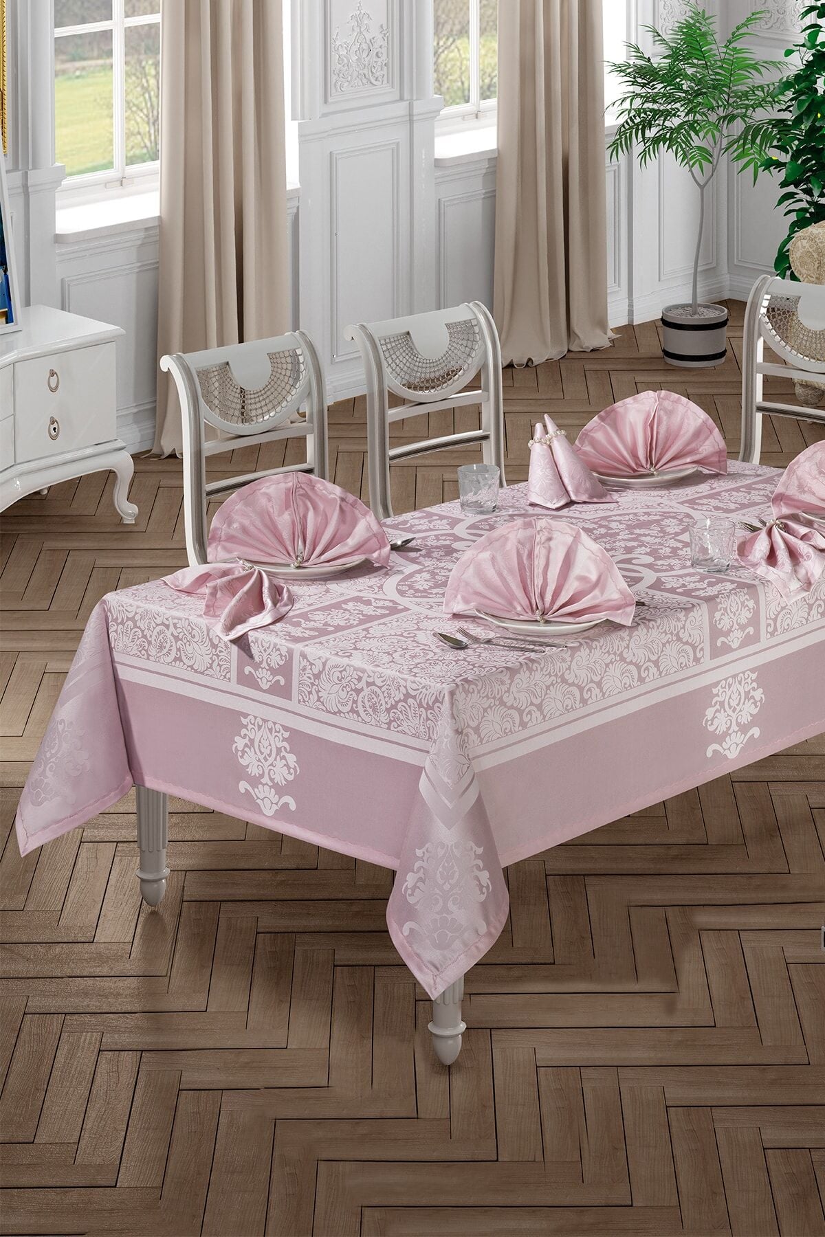 Vip Cotton Masa Örtüsü Seti 160x220 cm 12 Kişilik