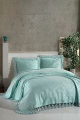 Violet Dantelli Yatak Örtüsü Çift Kişilik 240x260cm