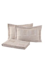 Concorde Çift Kişilik Yatak Örtüsü ve Pike Seti 230x240cm Bej