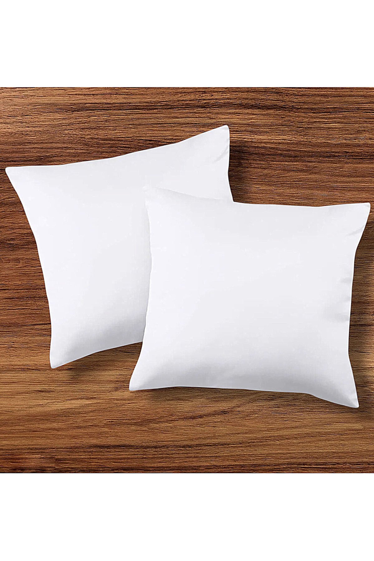2'li Kırlent İçi Boncuk dolgulu Ultra Yumuşak 45x45 cm Kare Yüksek Kalite Beyaz