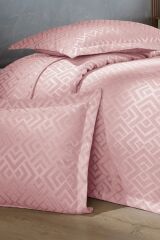 Estila Jakarlı Şönil Çift Kişilik Yatak Örtüsü 240x250cm Pembe