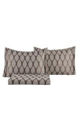 Lizbon Çift Kişilik Yatak Örtüsü Seti 230x240cm Kahverengi̇