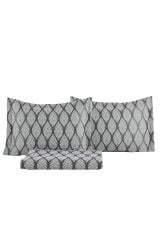 Lizbon Çift Kişilik Yatak Örtüsü Seti 230x240cm Gri̇
