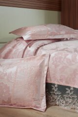 Monalife Dantelli Çift Kişilik Yatak Örtüsü  240x260cm Pudra