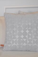 Nova Jakar Özel Tasarım 2'li Dekoratif Kırlent Kılıfı 43x43 Cm Gri