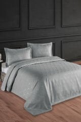 Clasy Jakarlı Şönil Çift Kişilik Yatak Örtüsü 240x250cm Gri