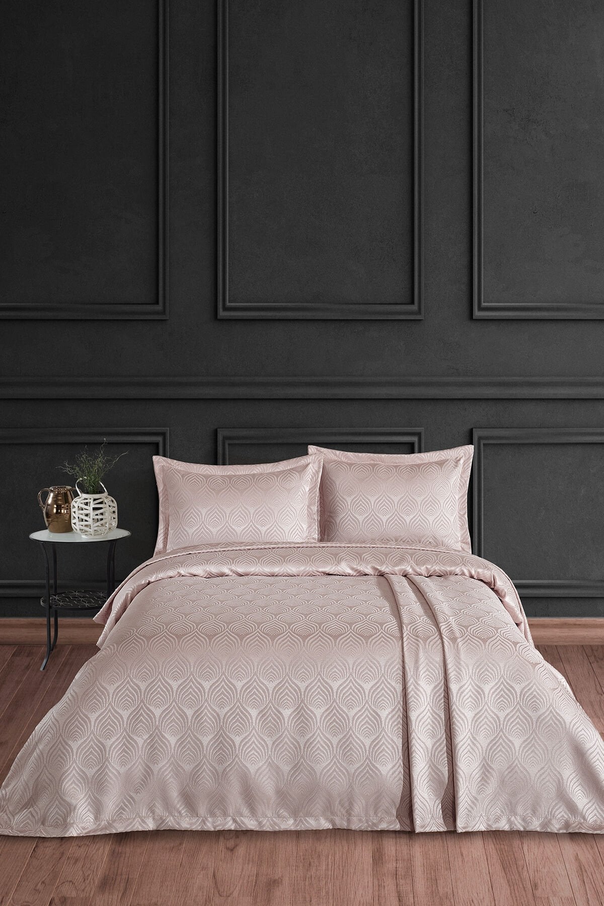 Clasy Jakarlı Şönil Çift Kişilik Yatak Örtüsü 240x250cm Bej