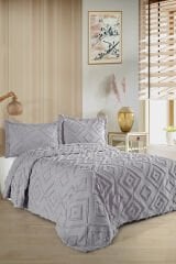 Melodi İskandinav Çift Kişilik Bohem Püsküllü Yatak Örtüsü Seti 240x250 cm