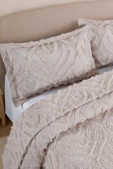 Mariva İskandinav Çift Kişilik Bohem Püsküllü Yatak Örtüsü Takımı 240x250 cm Bej